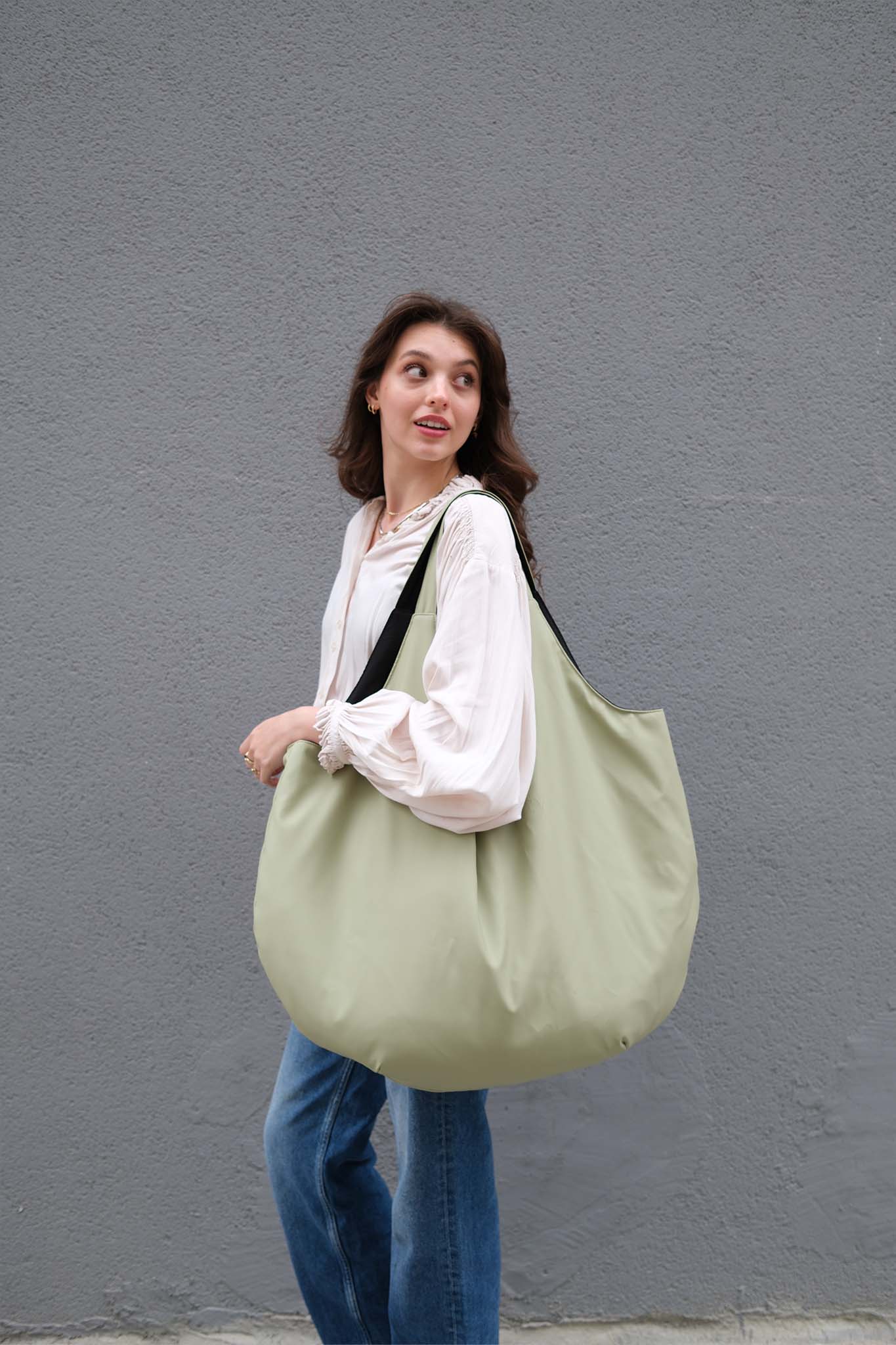 Oversize Market Bag - Matcha Green