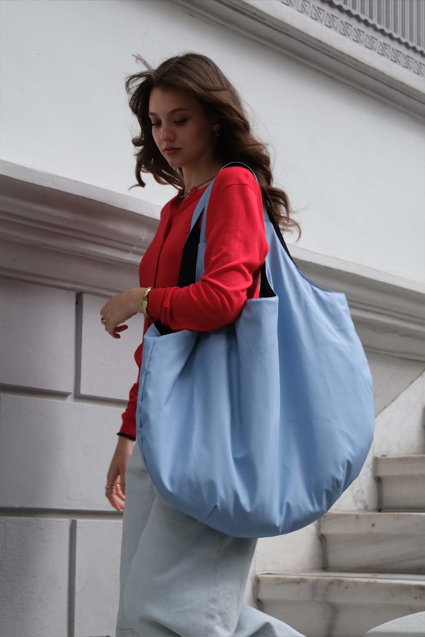 Oversize Market Bag - Baby Blue