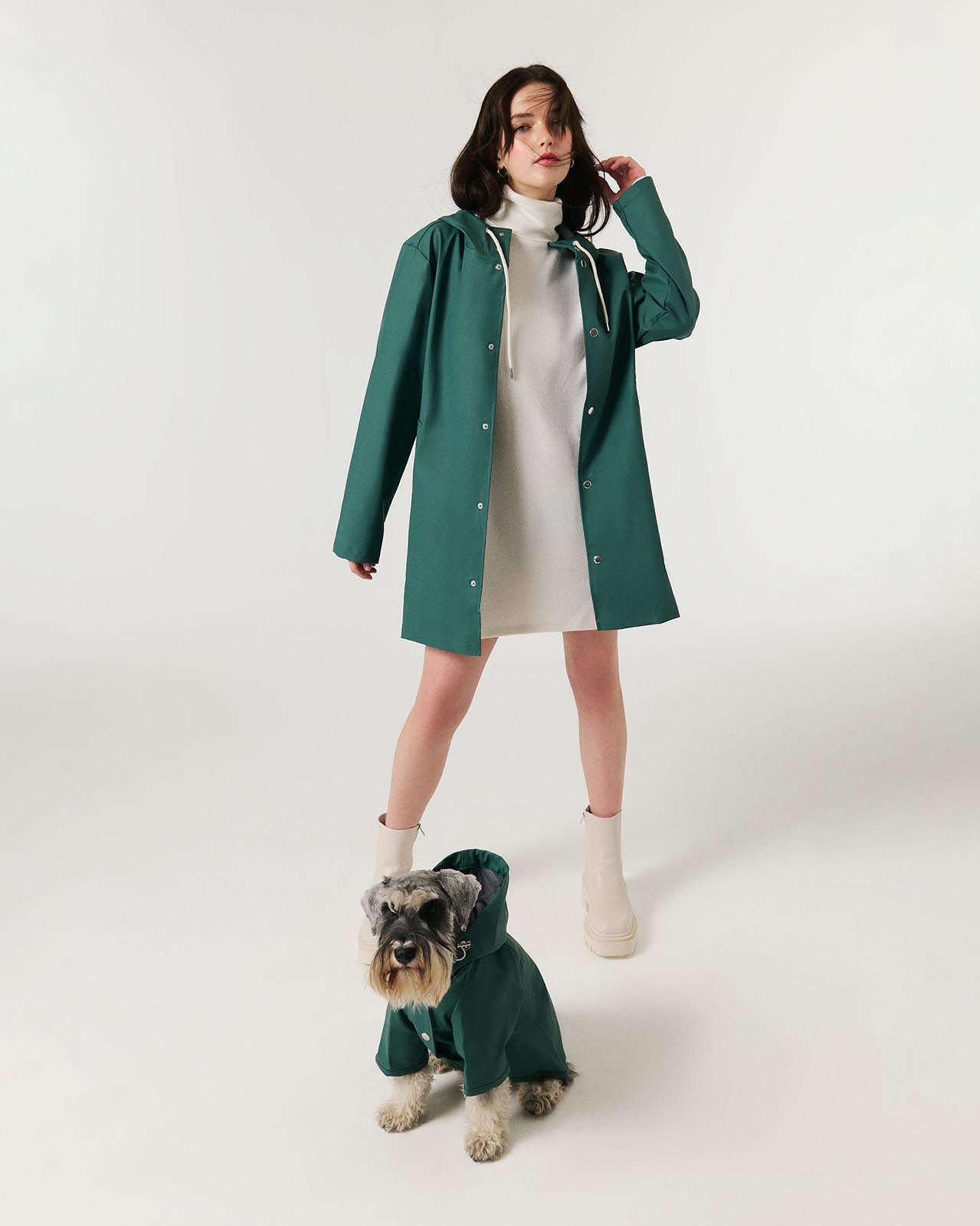 Köpek Yağmurluk - Olive Green