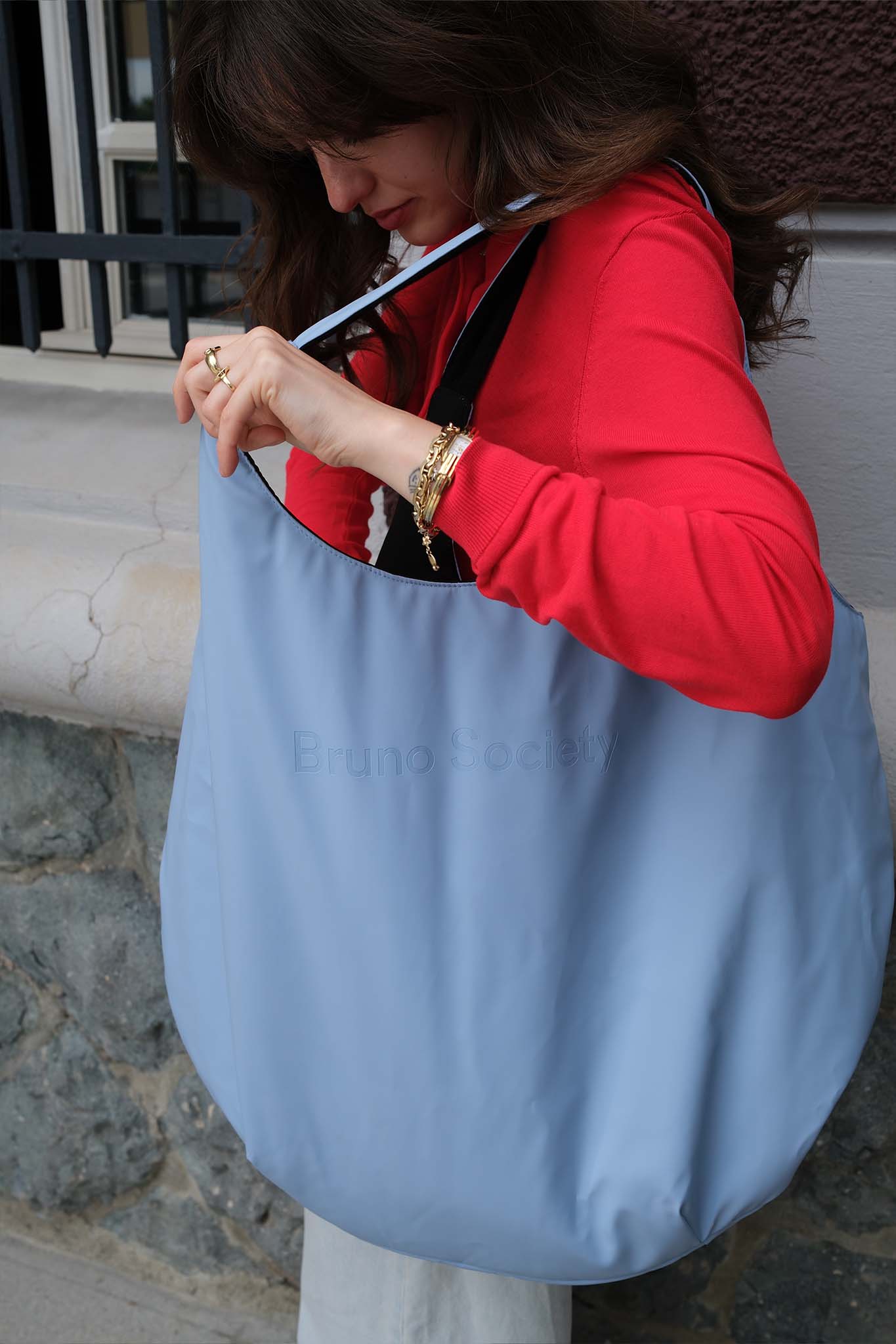 Oversize Market Bag - Baby Blue