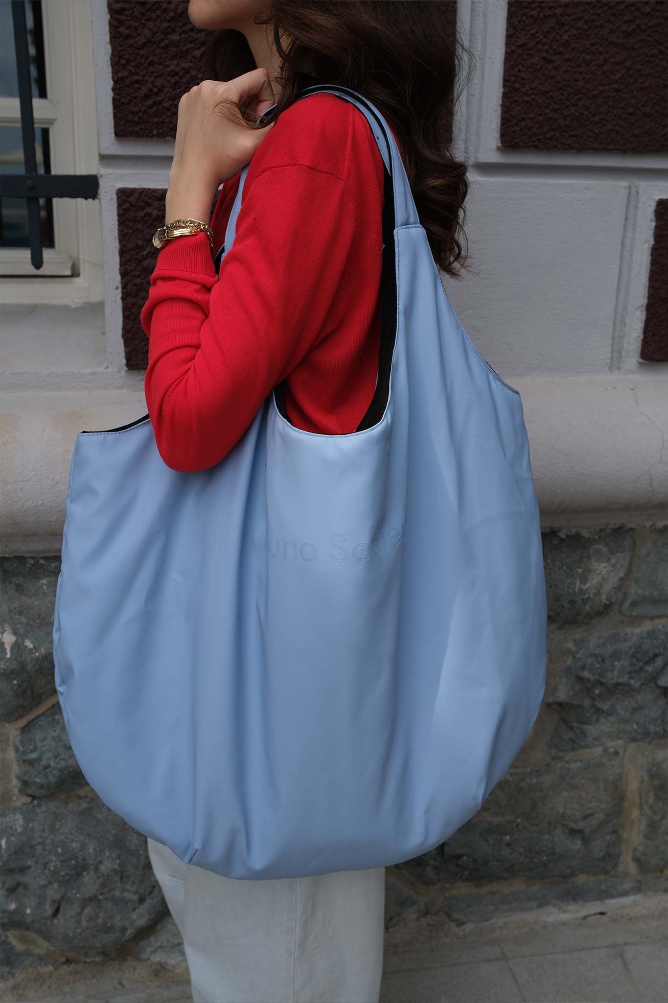 Oversize Market Bag - Baby Blue
