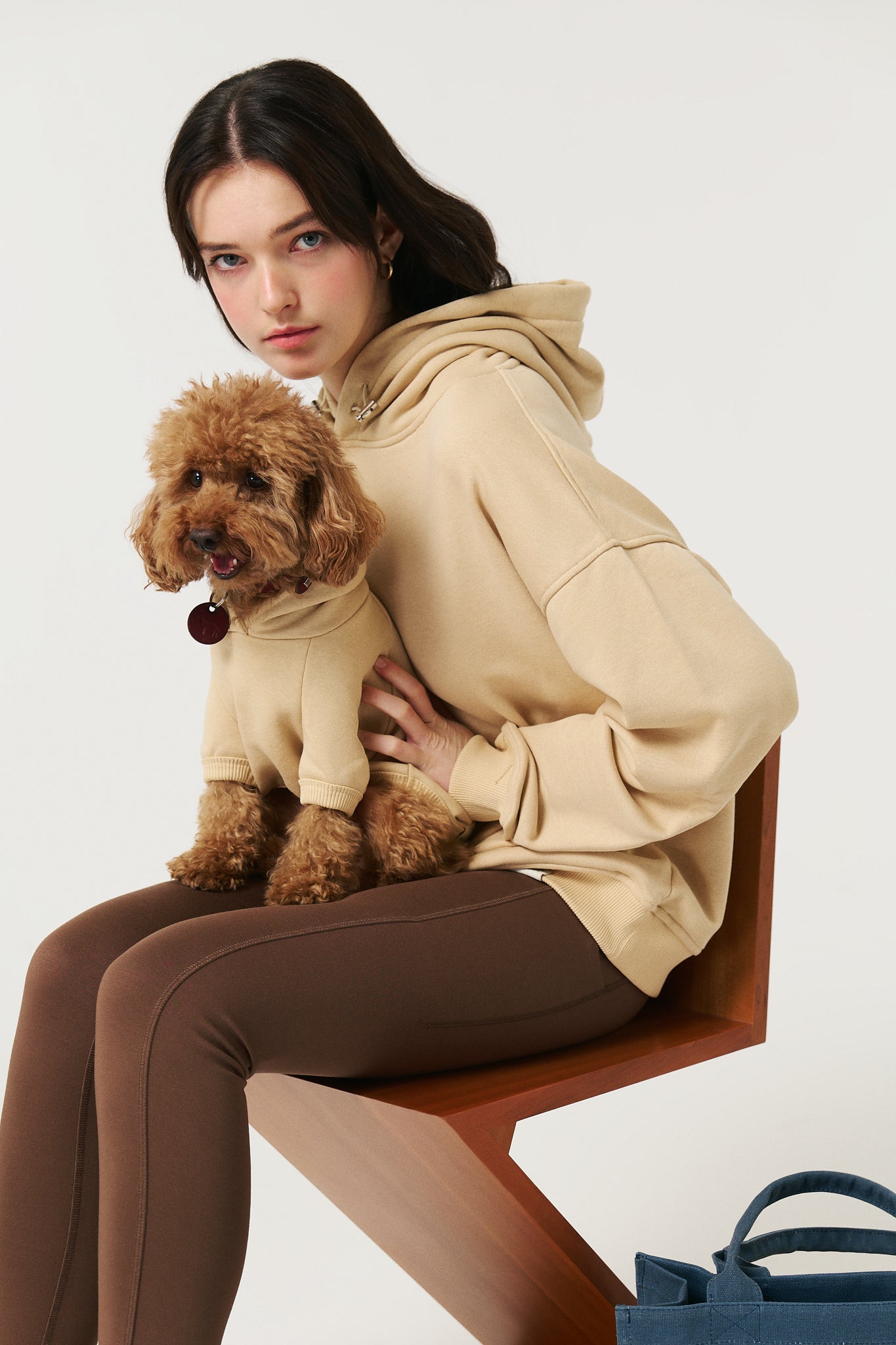 Köpek Hoodie - Krem