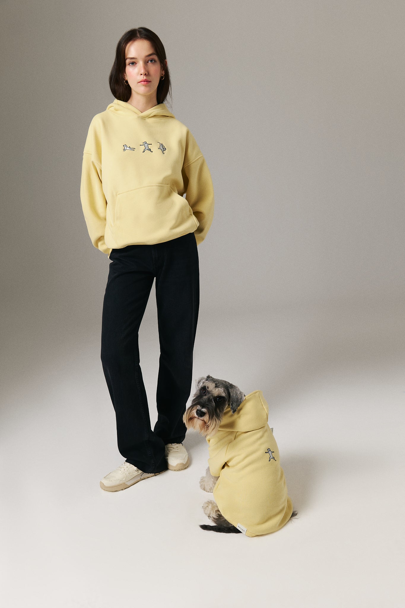 Dog Yoga Hoodie - Yellow