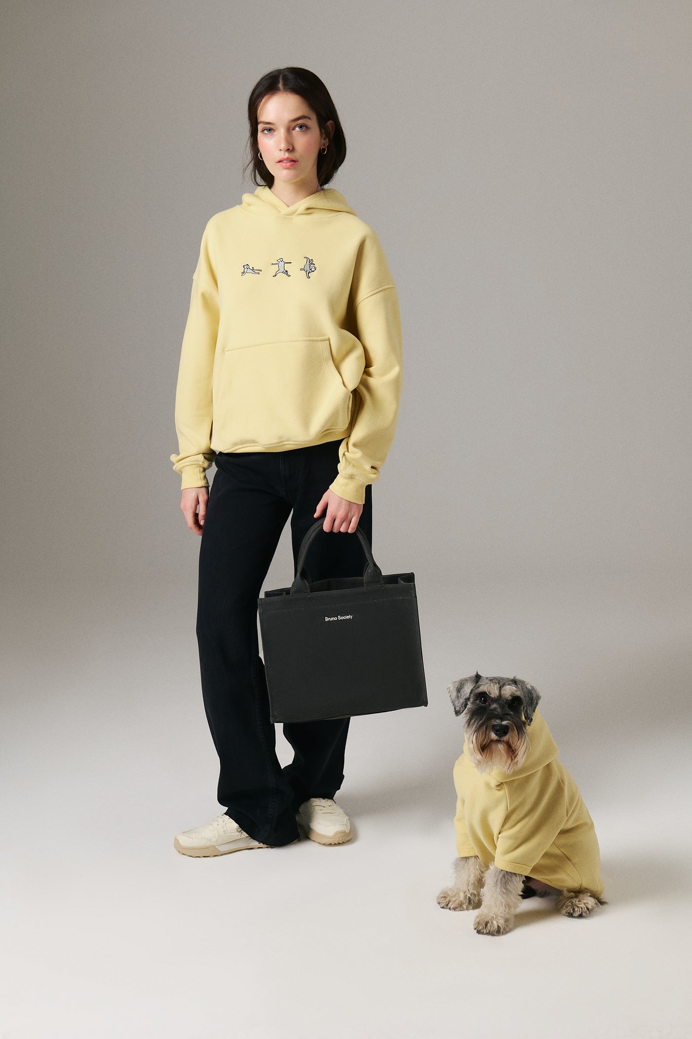 Dog Yoga Hoodie - Yellow