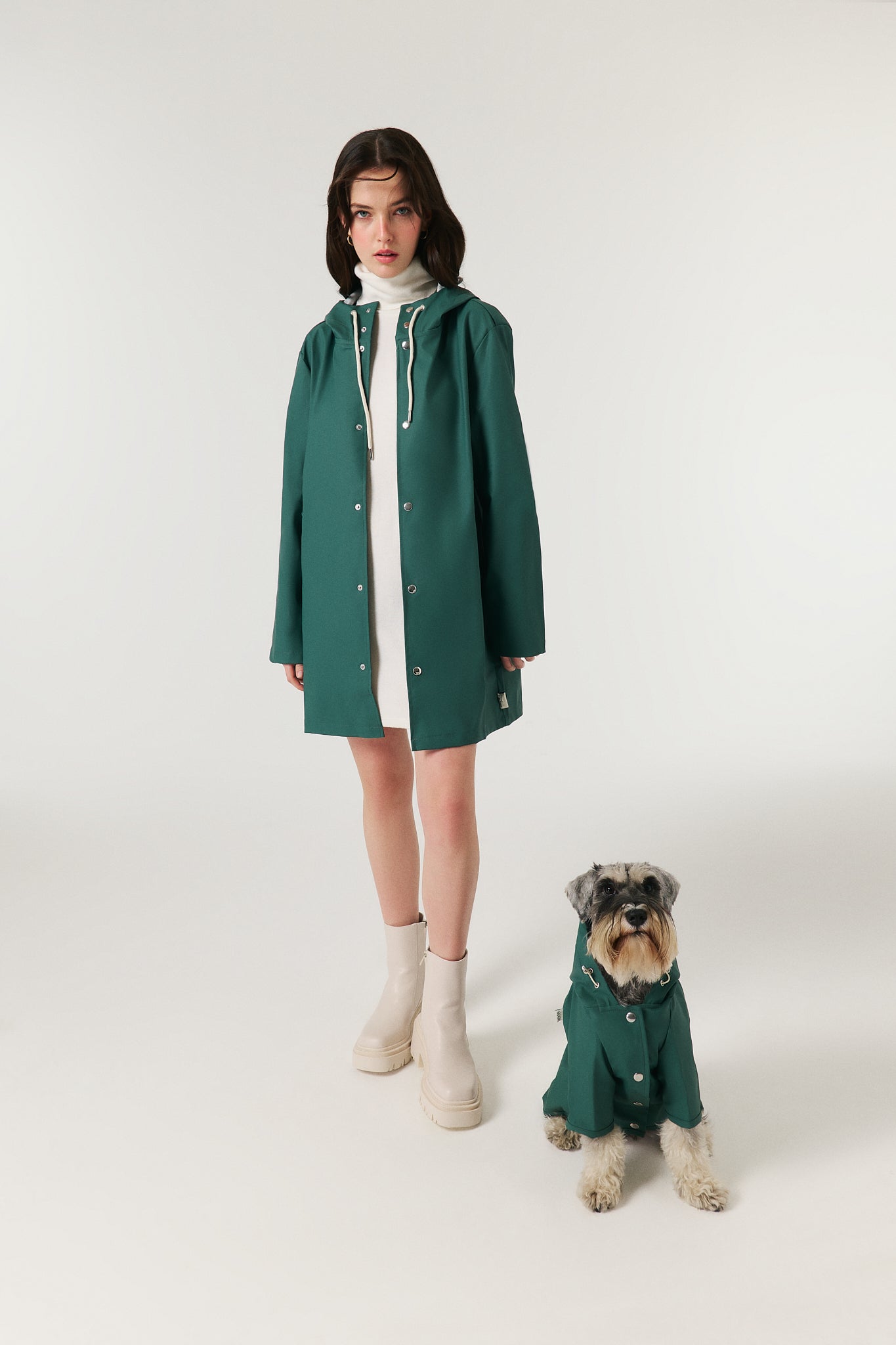 Köpek Yağmurluk - Olive Green