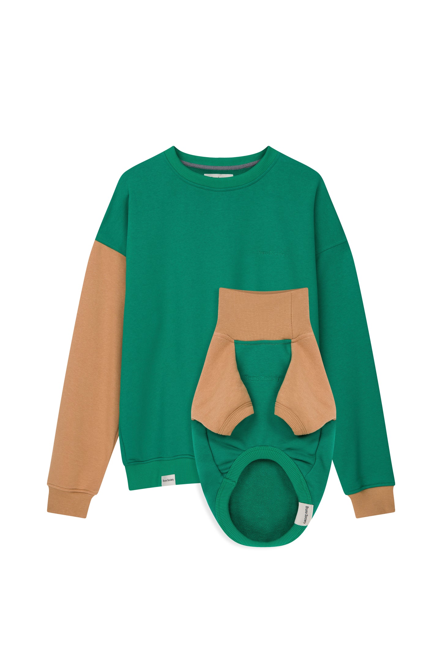 Matchy Sweatshirt - Green/Beige