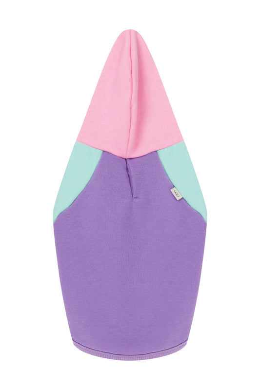 Dog Hoodie - Lila/Mint/Bubblegum