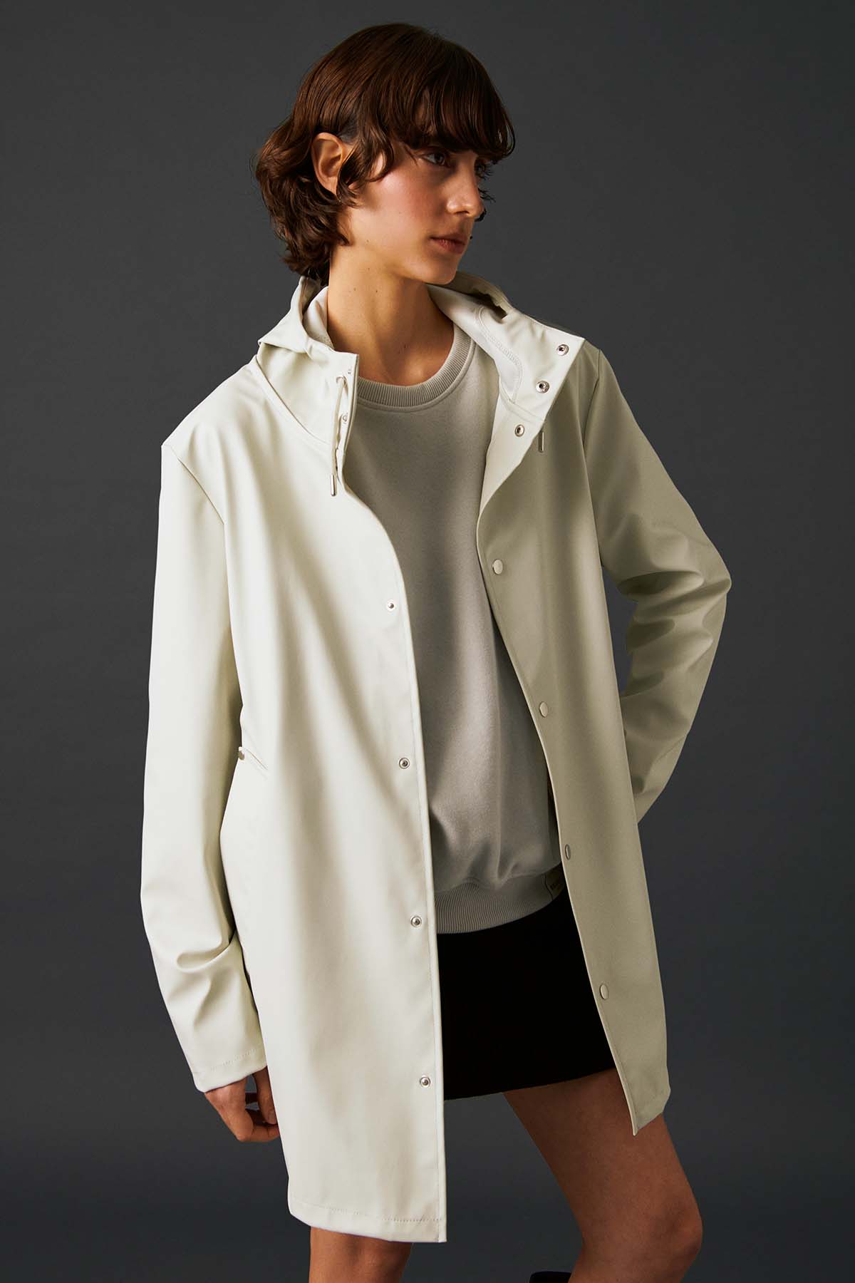 Unisex Lightweight Yağmurluk - Kar Beyazı - Bruno Society