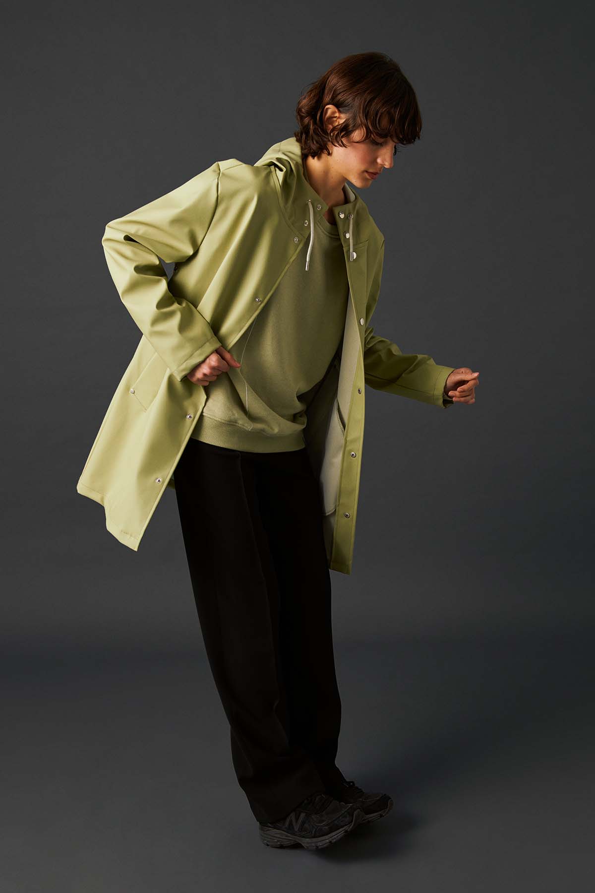 Unisex Lightweight Yağmurluk - Yosun Yeşili - Bruno Society