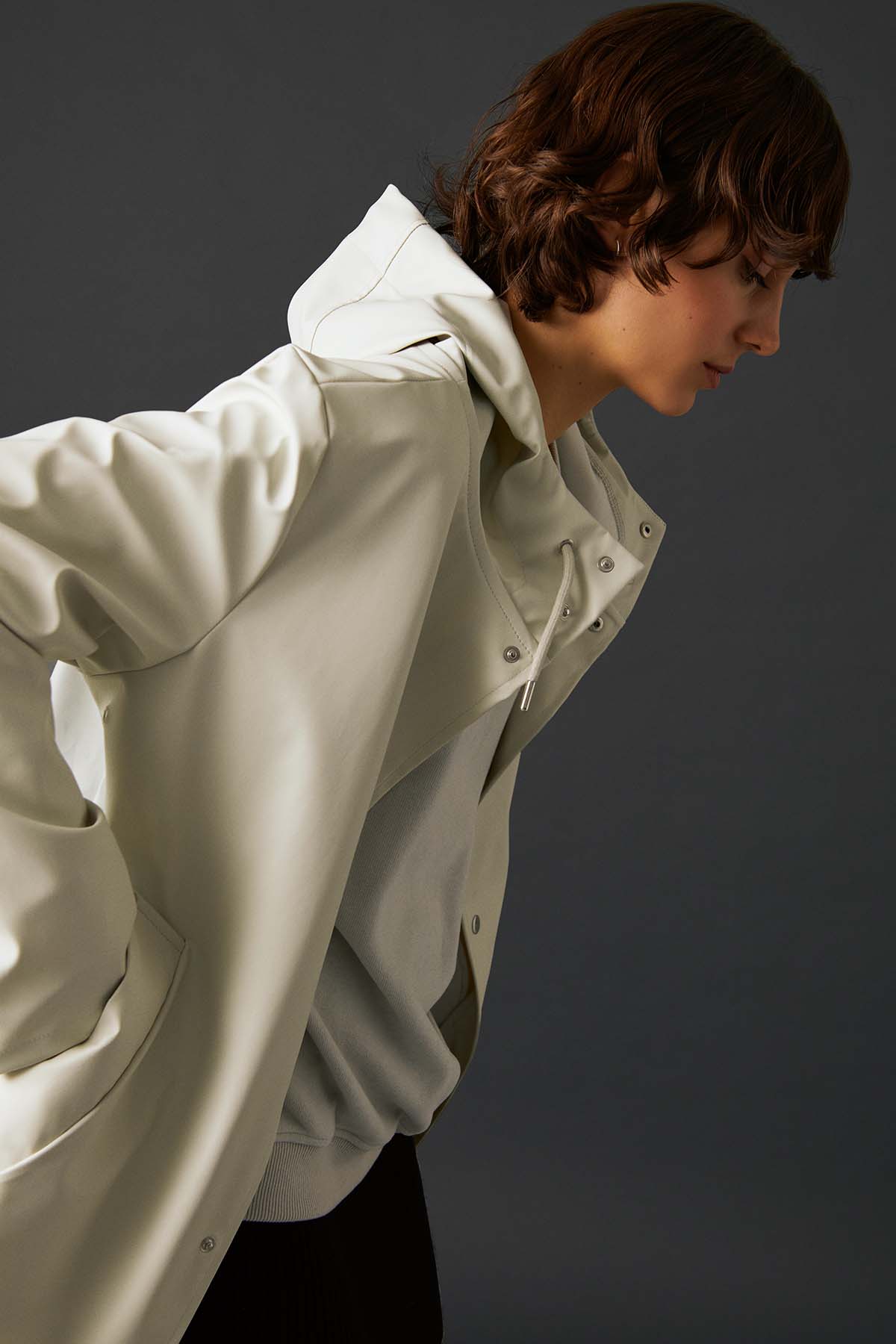 Unisex Lightweight Yağmurluk - Kar Beyazı - Bruno Society