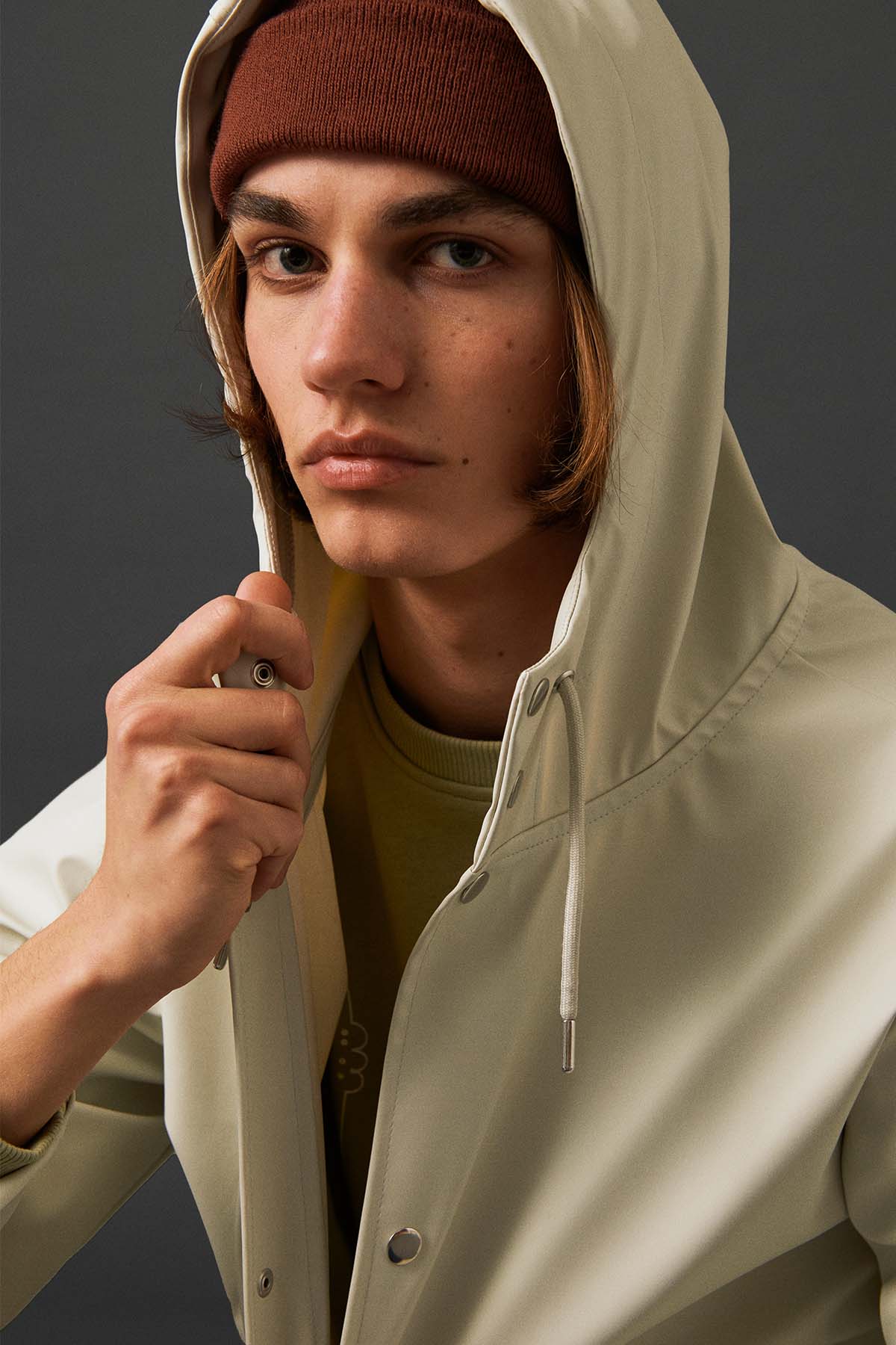 Unisex Lightweight Yağmurluk - Kar Beyazı - Bruno Society