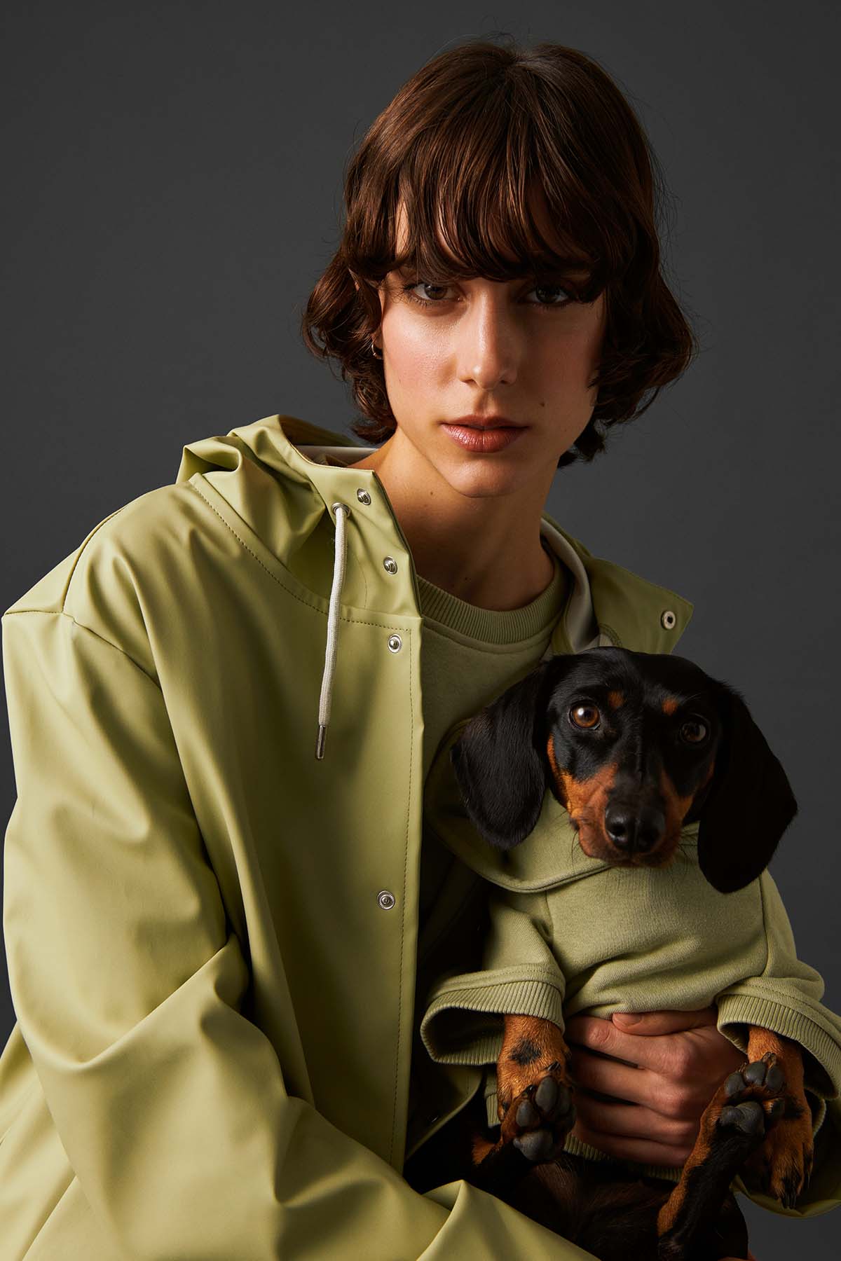 Unisex Lightweight Yağmurluk - Yosun Yeşili - Bruno Society