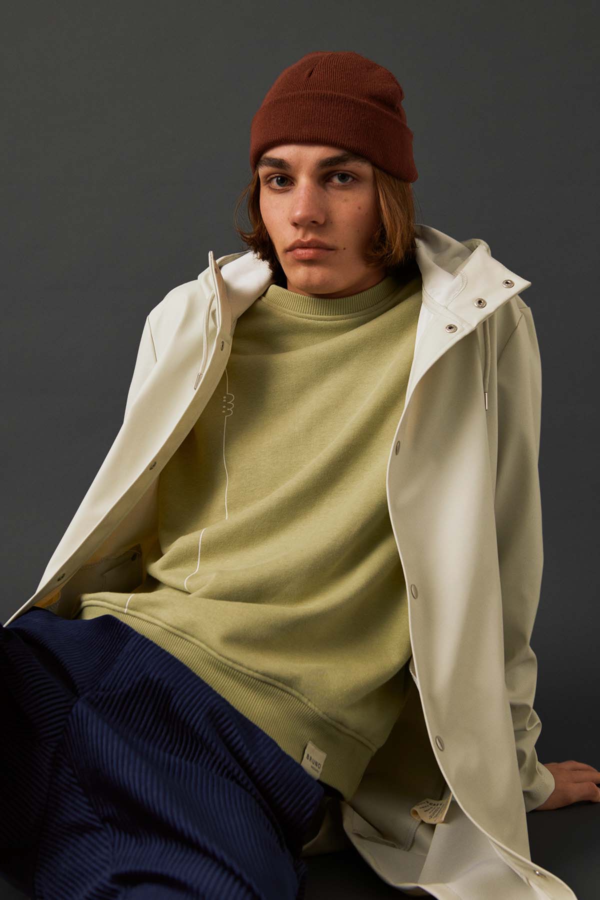 Unisex Lightweight Yağmurluk - Kar Beyazı - Bruno Society