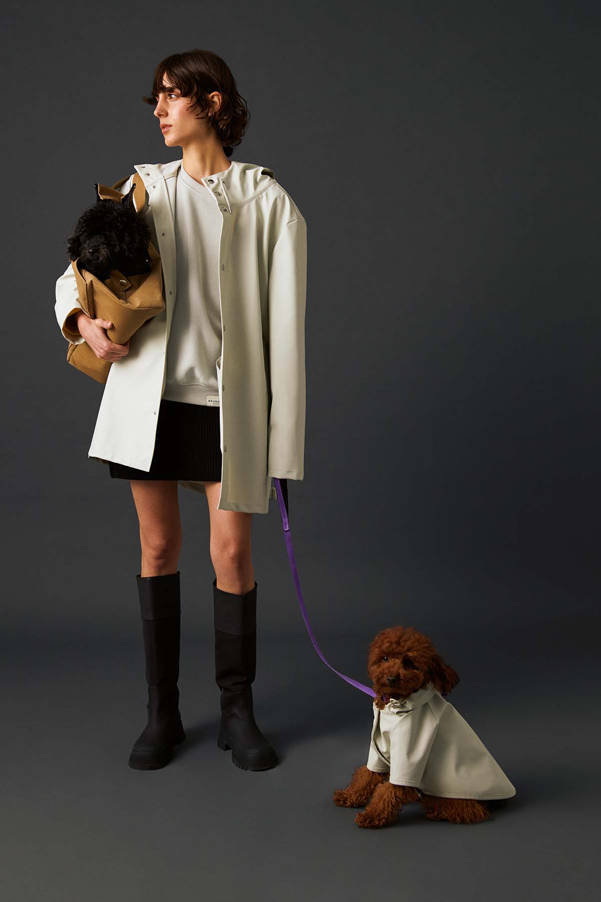 Unisex Lightweight Yağmurluk - Kar Beyazı - Bruno Society