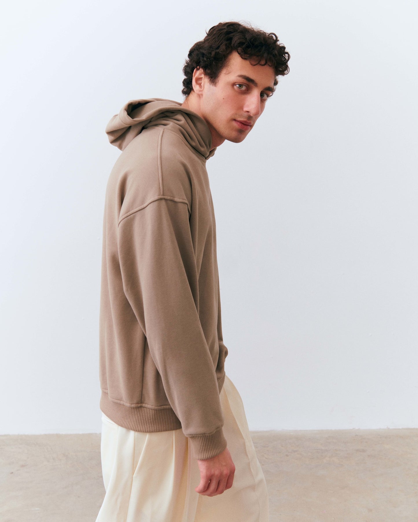 Unisex Dachshund Hoodie - Bej