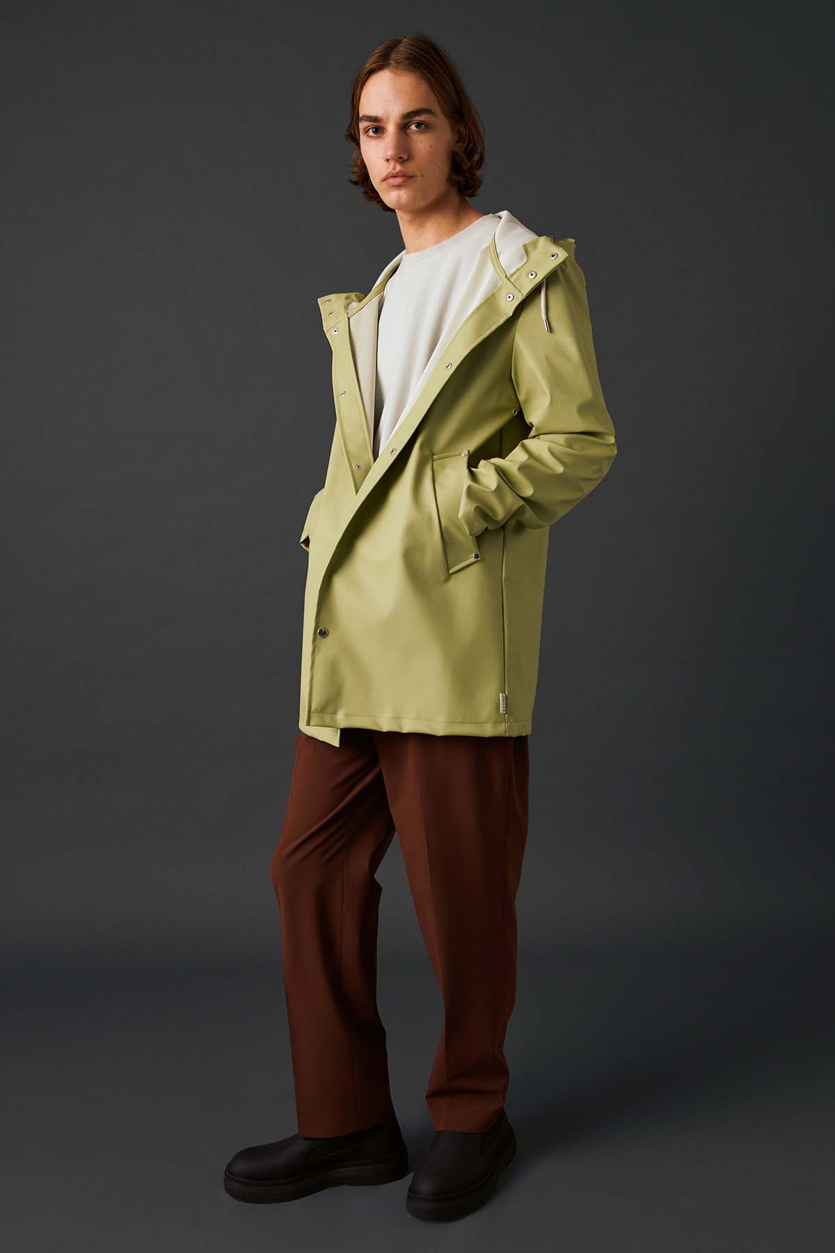 Unisex Lightweight Yağmurluk - Yosun Yeşili - Bruno Society