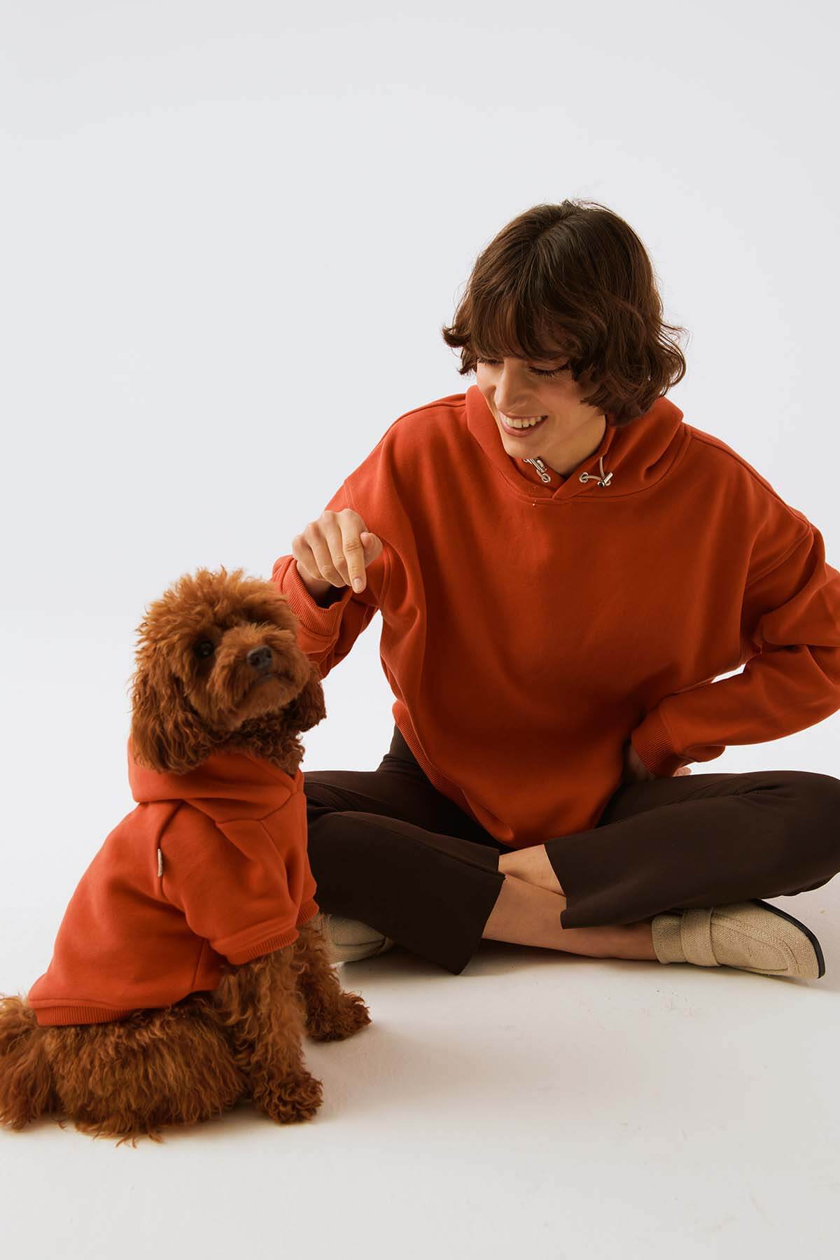 Köpek Hoodie - Açık Kırmızı - Bruno Society
