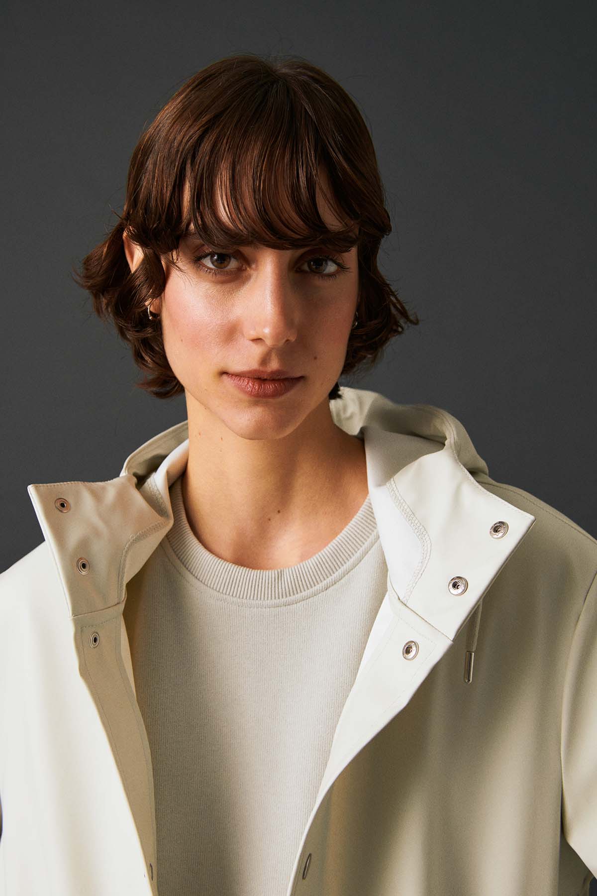 Unisex Lightweight Yağmurluk - Kar Beyazı - Bruno Society