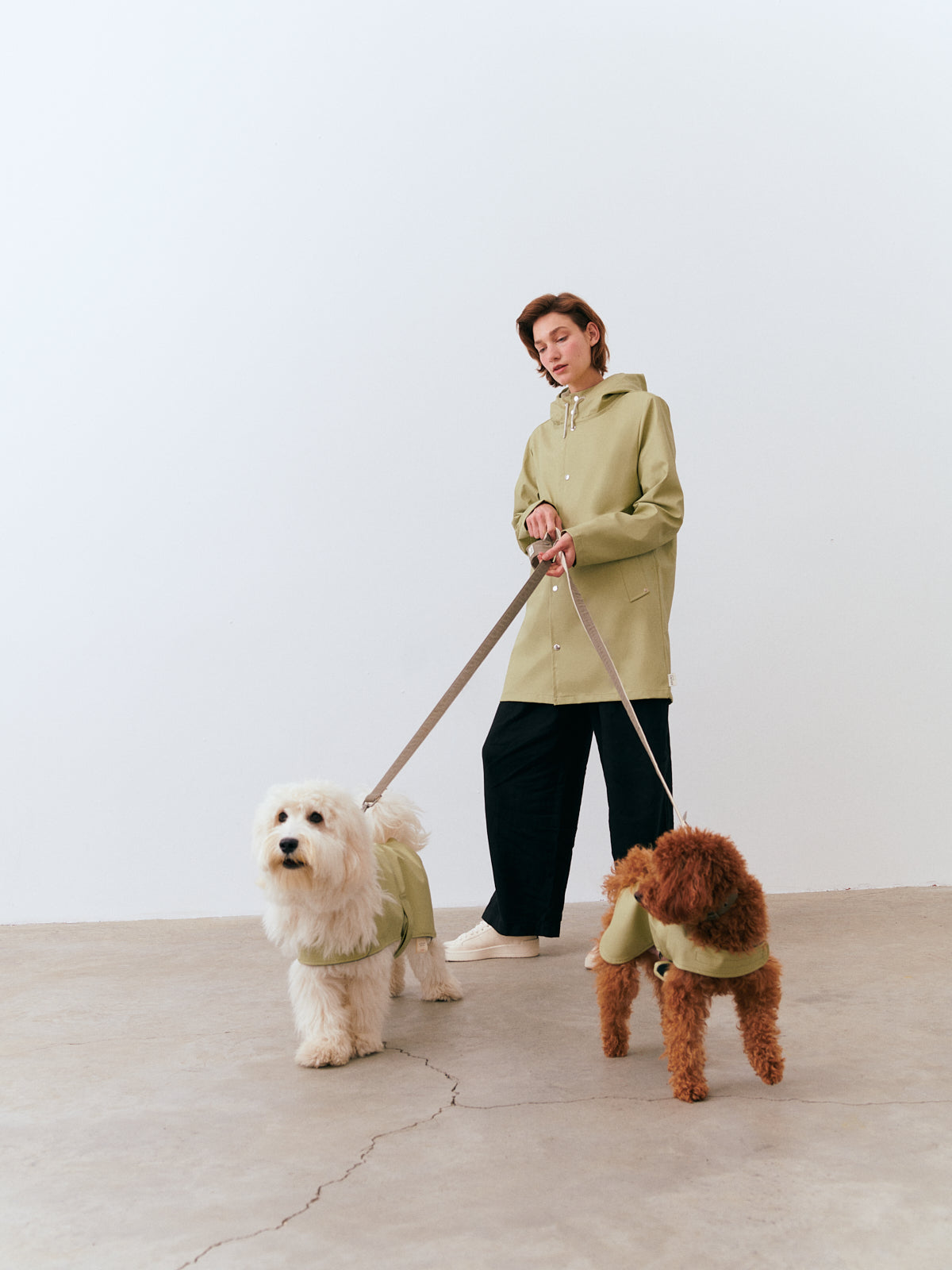 Strapped Raincoat - Pistachio Green
