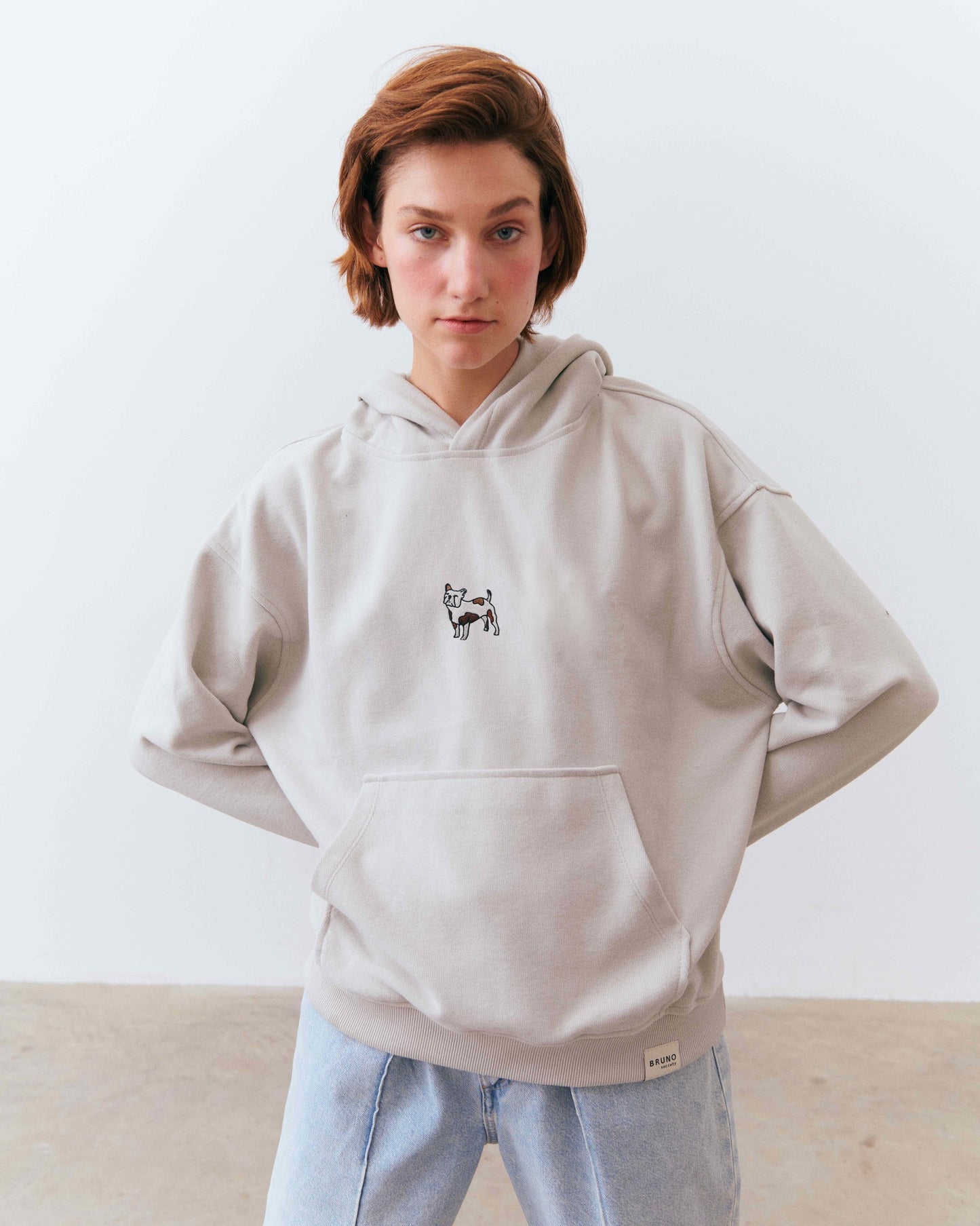 Bulldog Hoodie -Gray