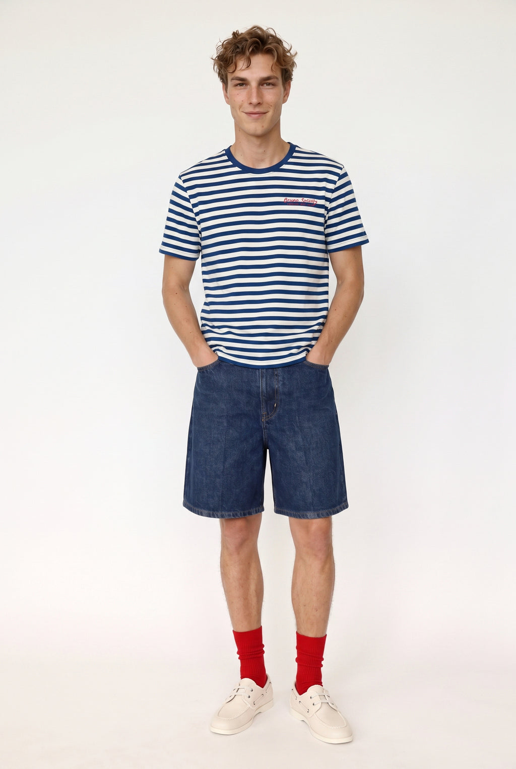 Pool Side - Çizgili Jersey Tişört - Unisex