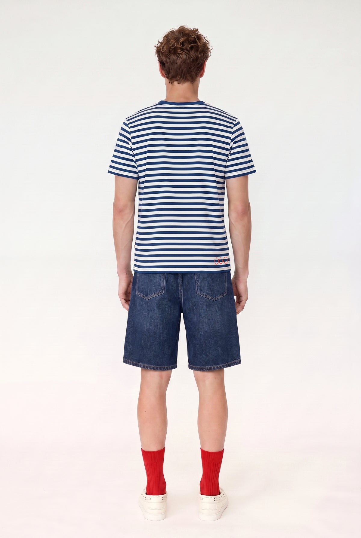 Pool Side - Çizgili Jersey Tişört - Unisex