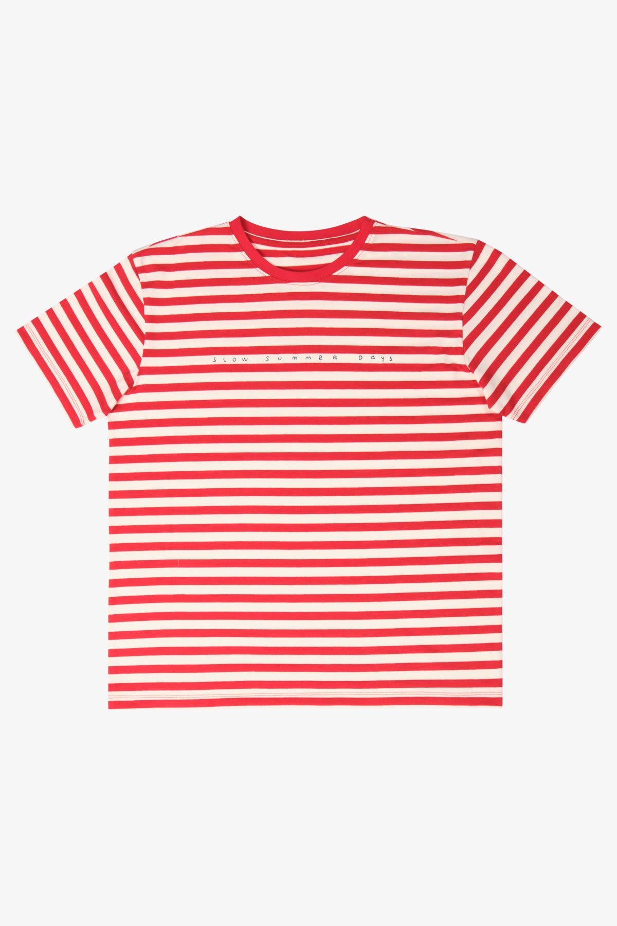 Slow Summer Sands - Çizgili Jersey Tişört - Unisex