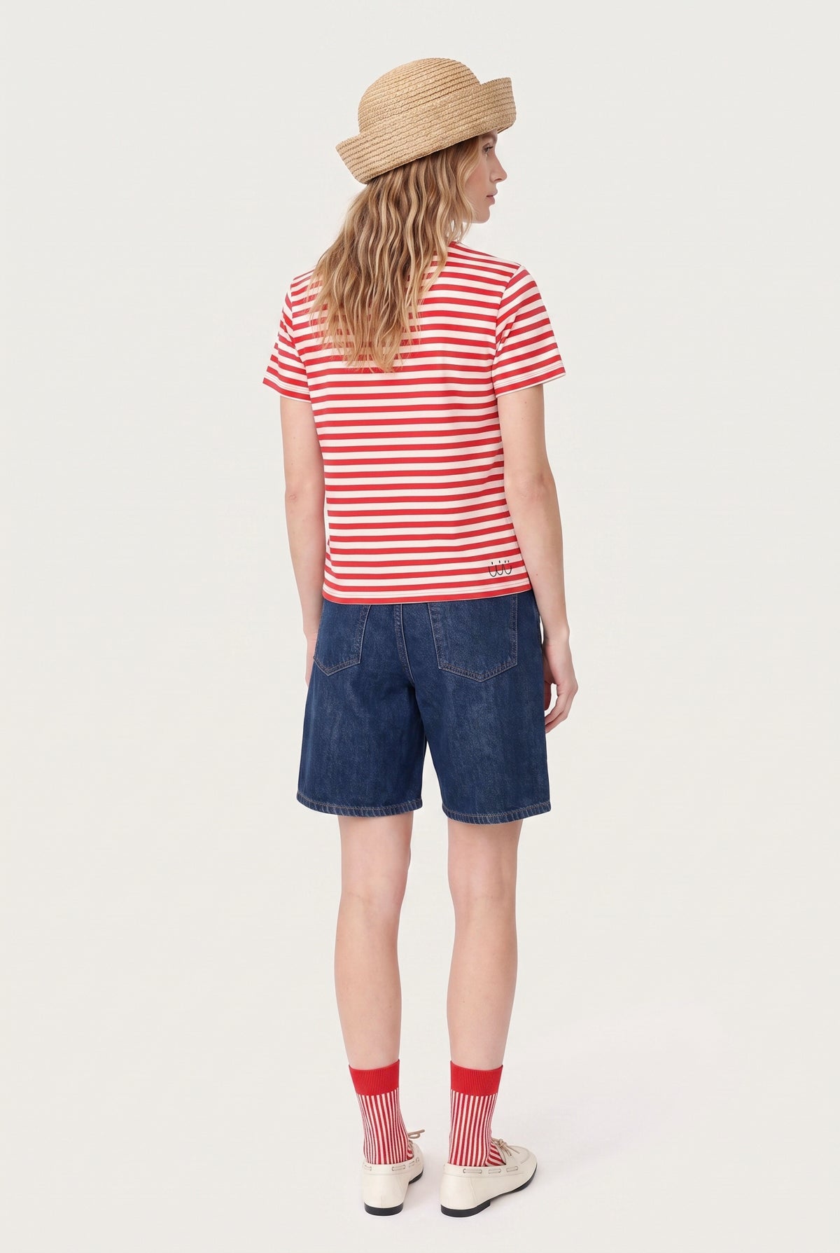 A Bunch of Sun - Çizgili Jersey Tişört - Unisex