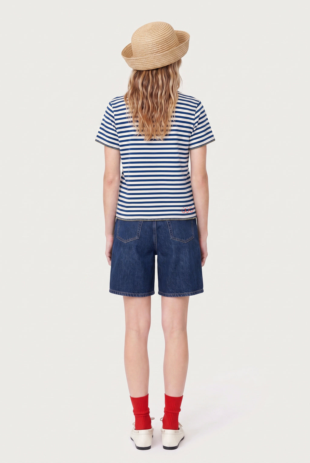 Sea Side - Çizgili Jersey Tişört - Unisex