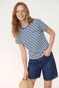 Sea Side - Çizgili Jersey Tişört - Unisex