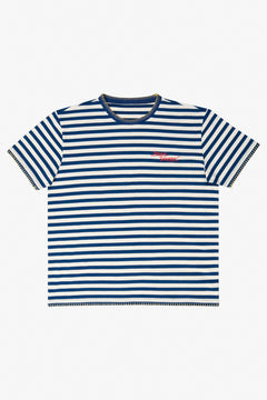 Sea Side - Çizgili Jersey Tişört - Unisex