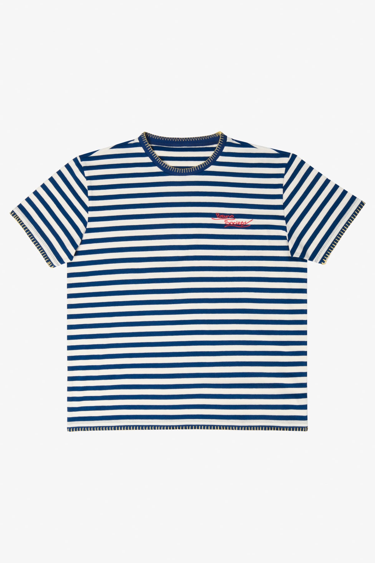 Sea Side - Çizgili Jersey Tişört - Unisex
