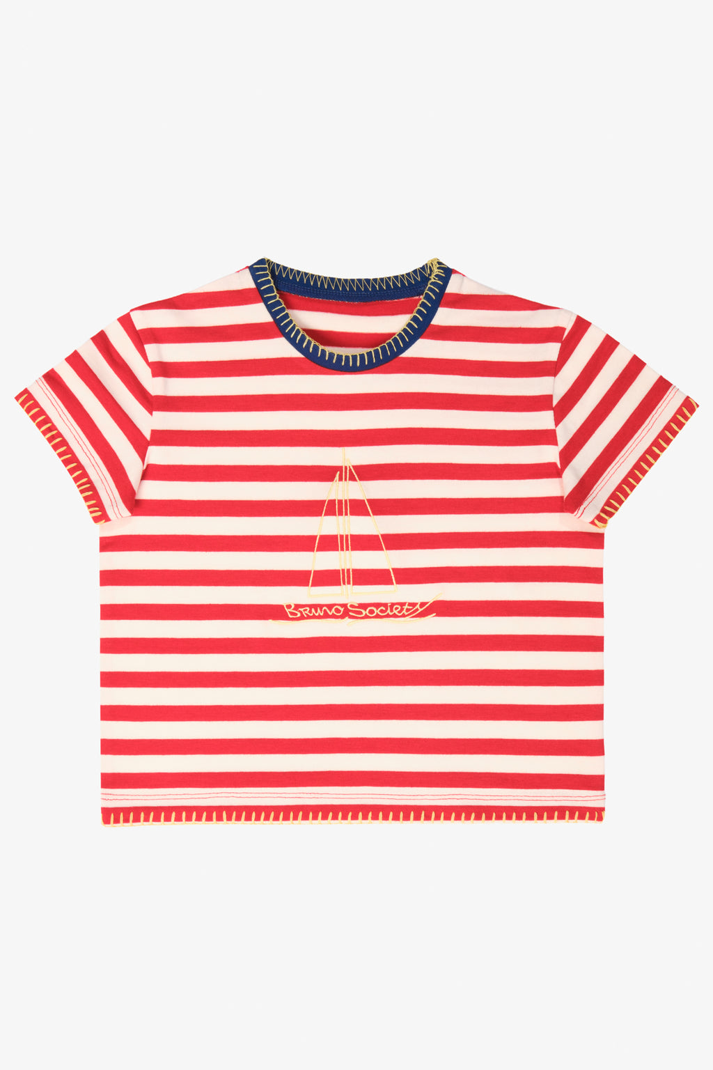 Sea Side - Çizgili Jersey Tişört - Çocuk