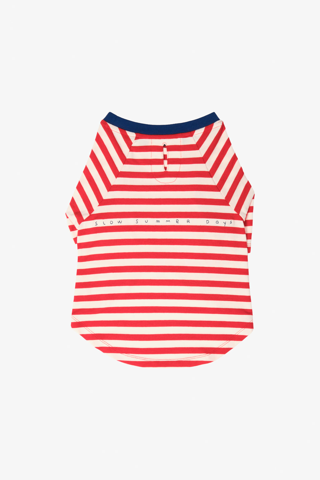 Slow Summer Sands - Çizgili Jersey Tişört - Köpek