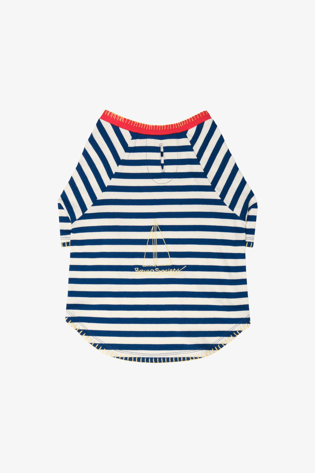 Sea Side - Çizgili Jersey Tişört - Köpek