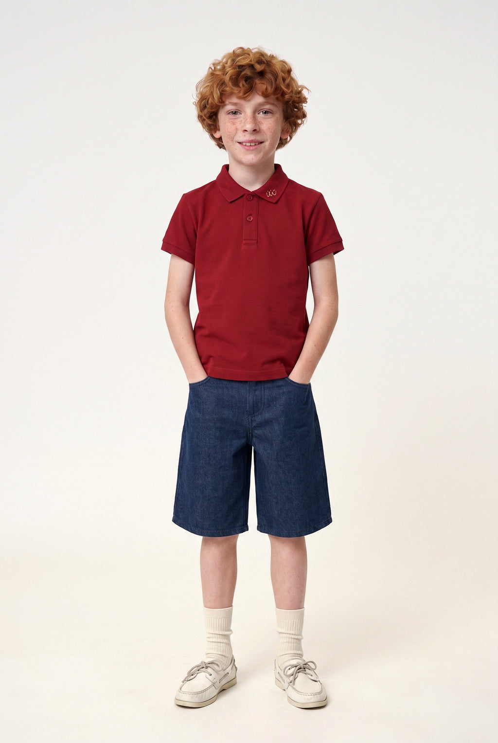 Summer Society Polo - Bordo - Çocuk