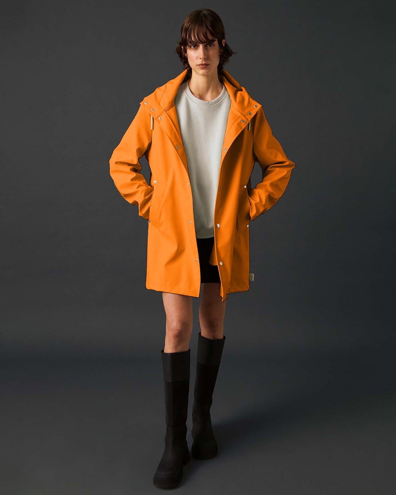 Bruno Signature Unisex Yağmurluk - Tangerine Orange