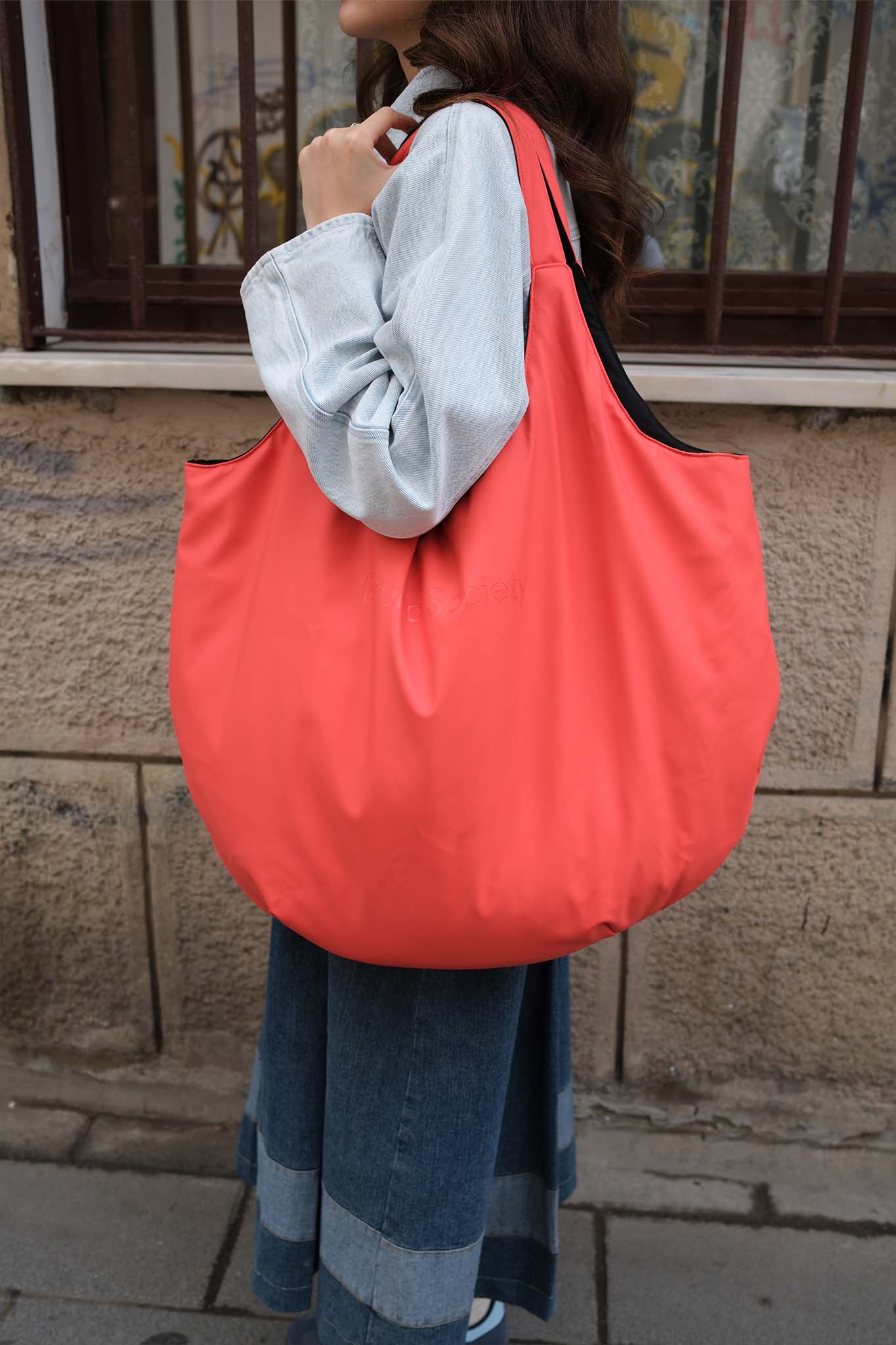 Oversize Market Bag - Poppy Red