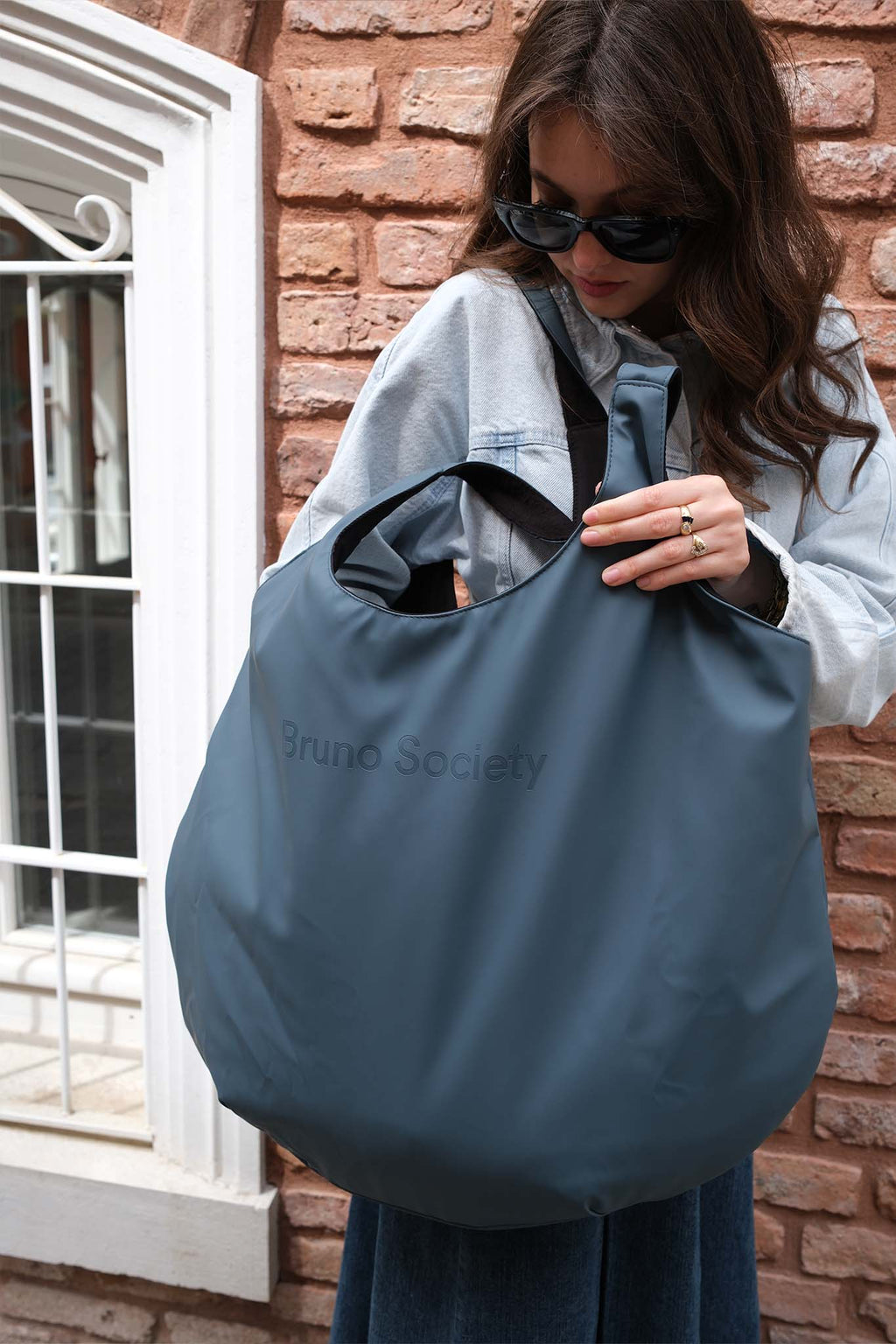 Oversize Market Bag - Coastal Blue