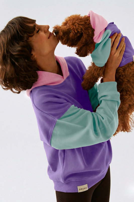 Matchy Hoodie - Lila/Mint/Bubblegum