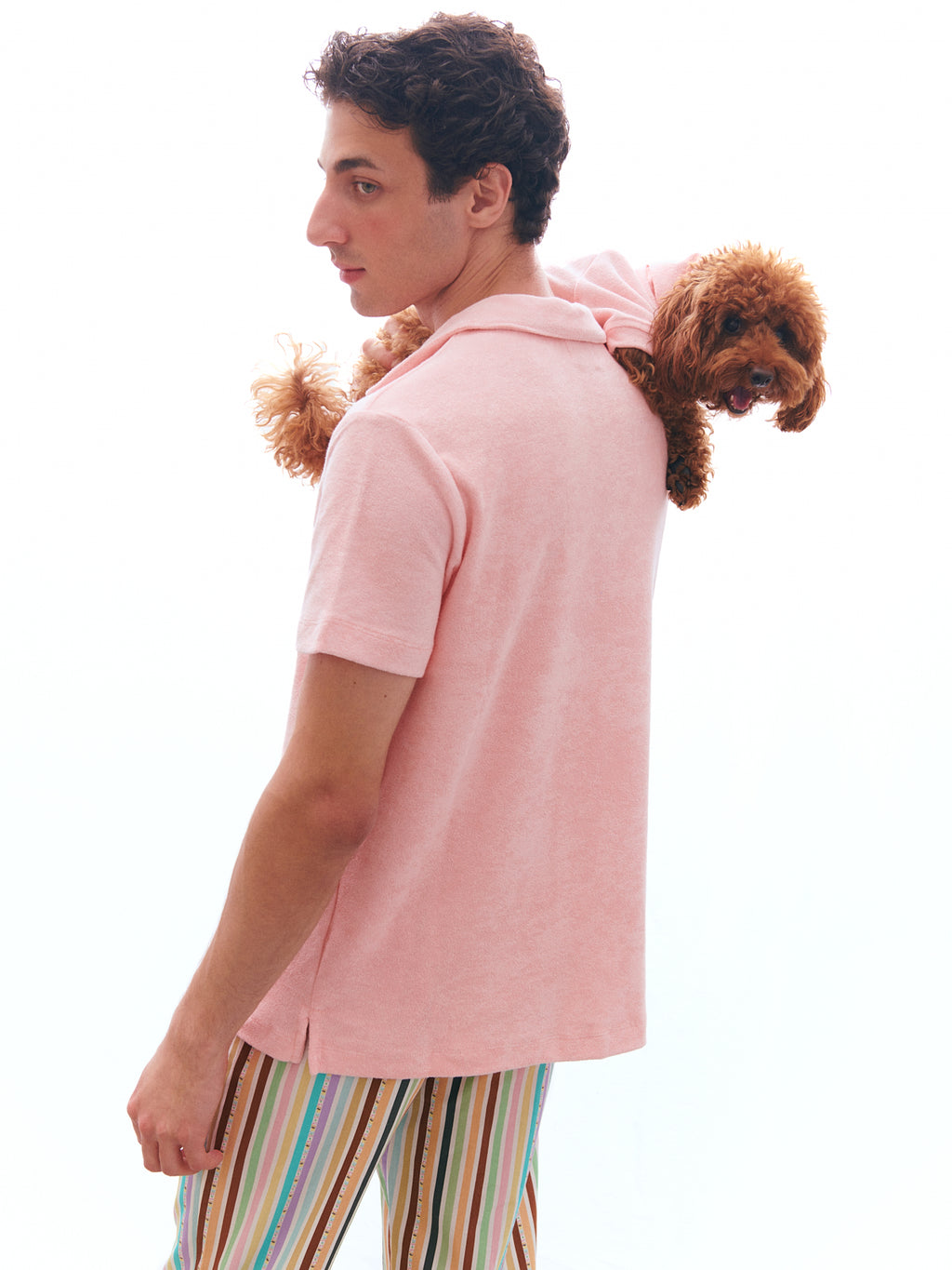 Kombin Havlu T-Shirt - Pembe