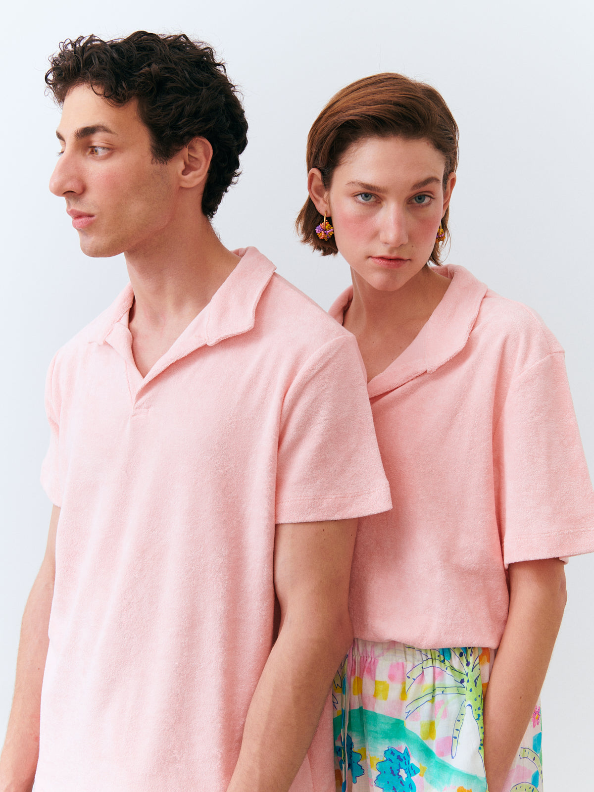 Kombin Havlu T-Shirt - Pembe