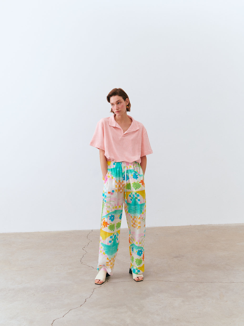 Kombin Havlu T-Shirt - Pembe