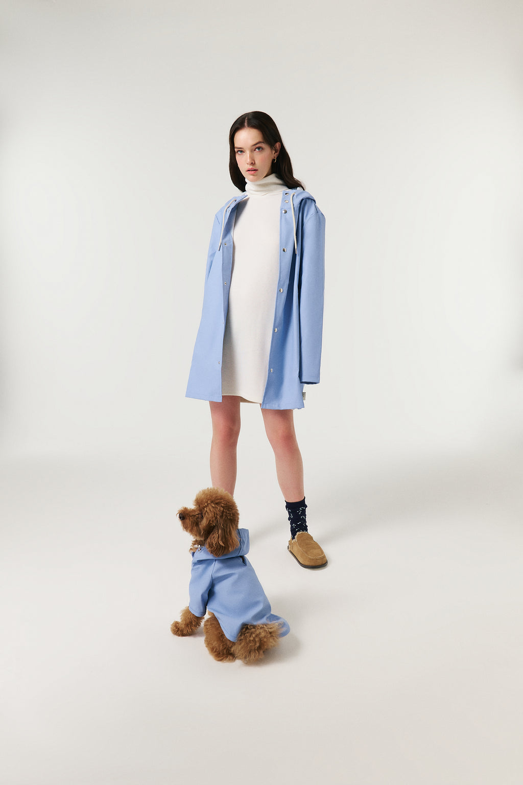 Bruno Signature Köpek Yağmurluk - Cloud Blue