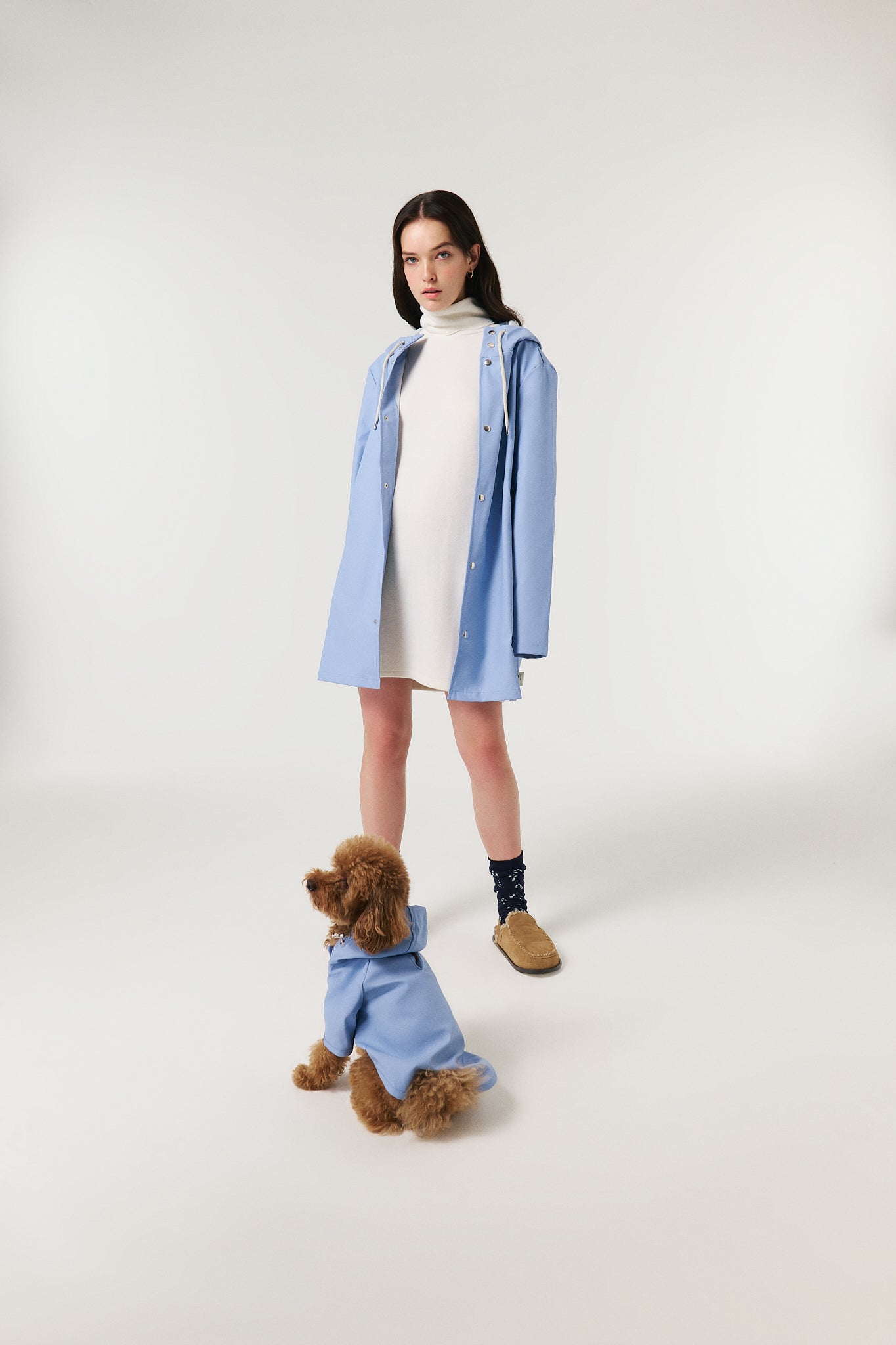 Dog Raincoat - Light Blue