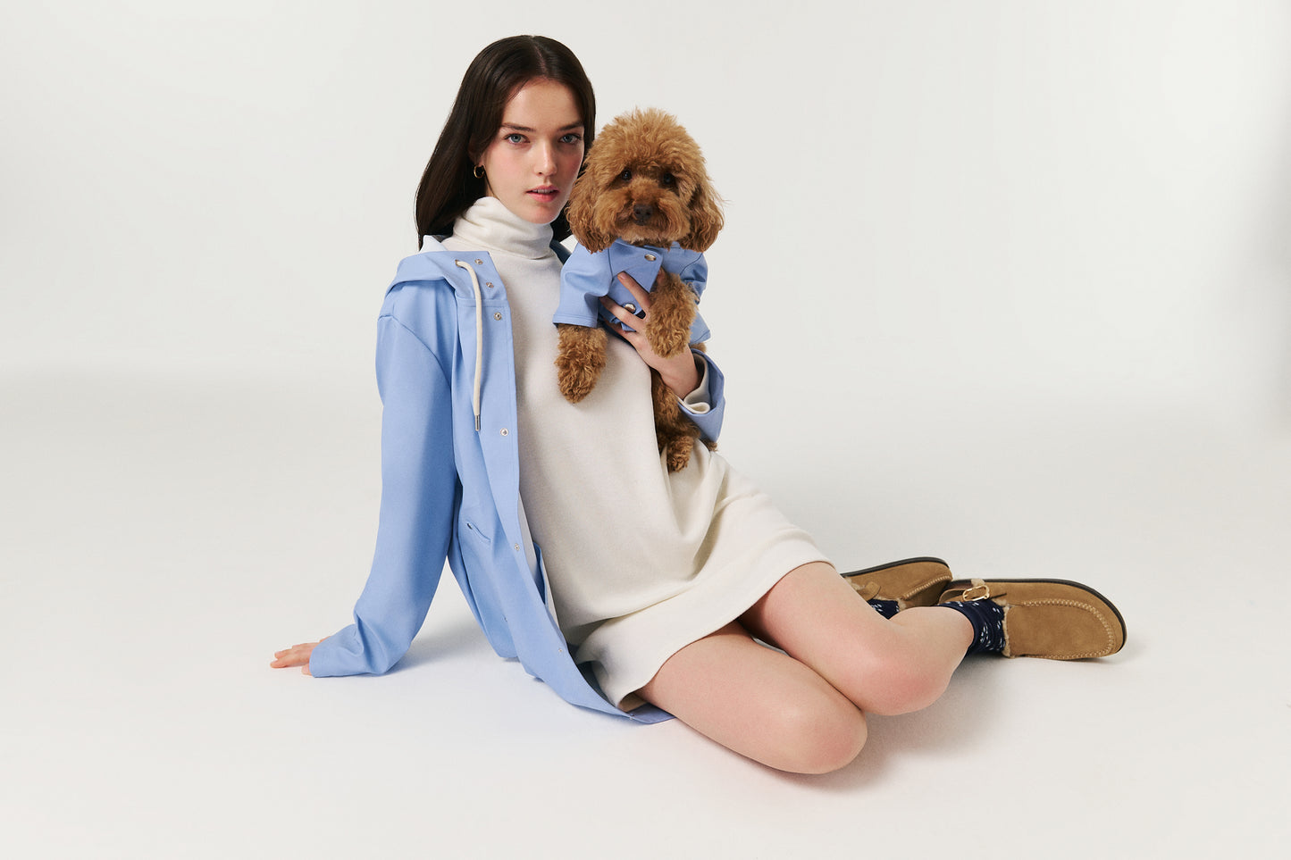 Dog Raincoat - Light Blue