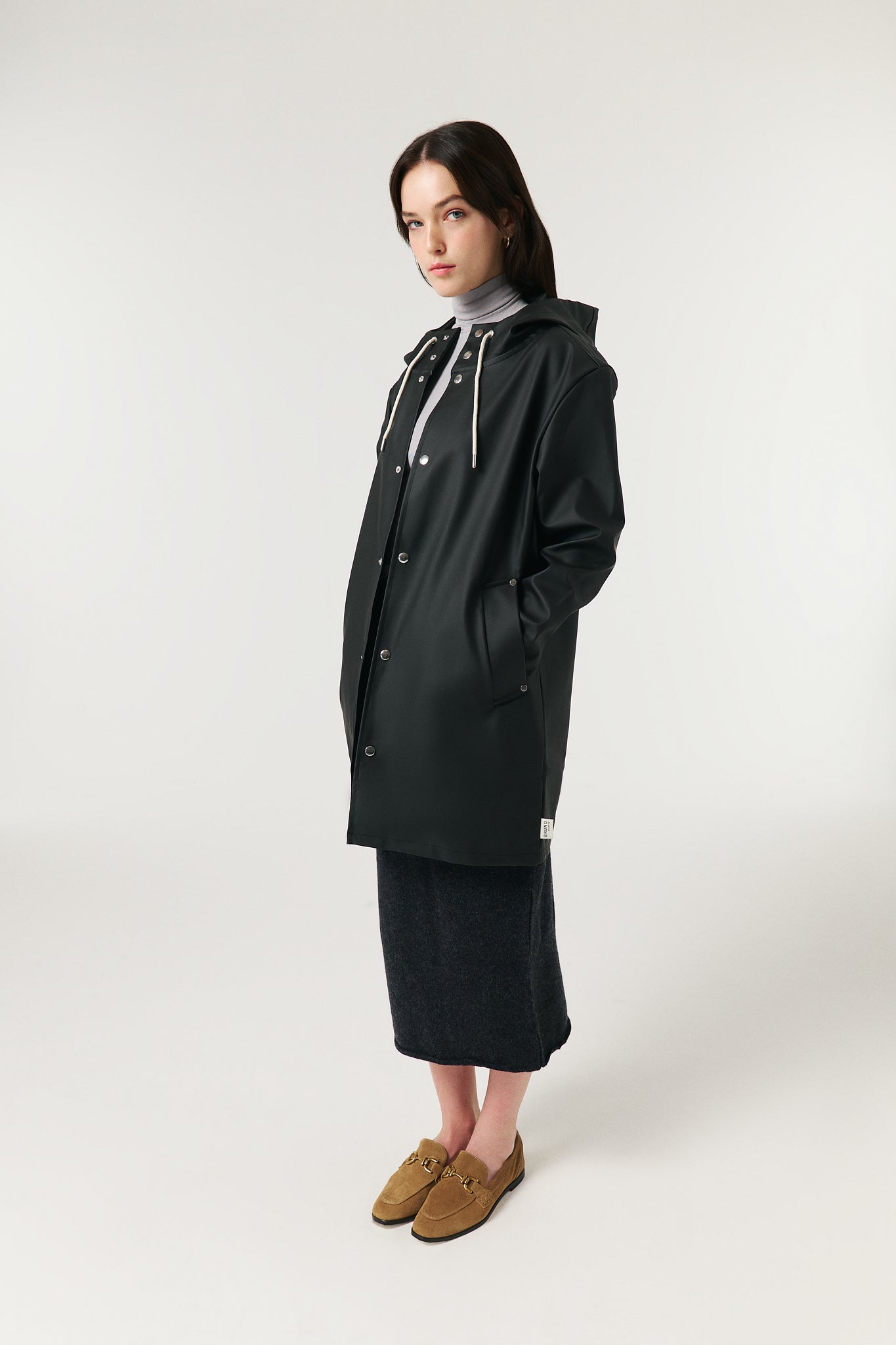 Bruno Signature Unisex Yağmurluk - Noir Black
