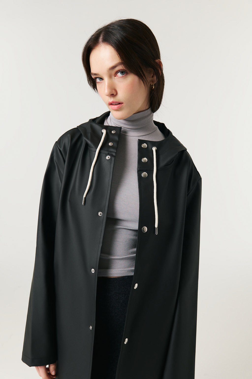 Bruno Signature Unisex Yağmurluk - Noir Black