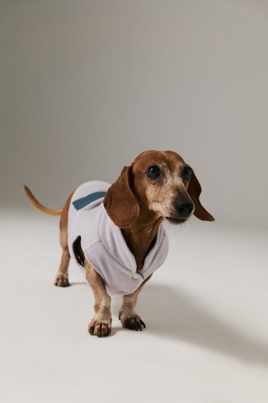 Buttoned Polar Fleece - Cloud Grey