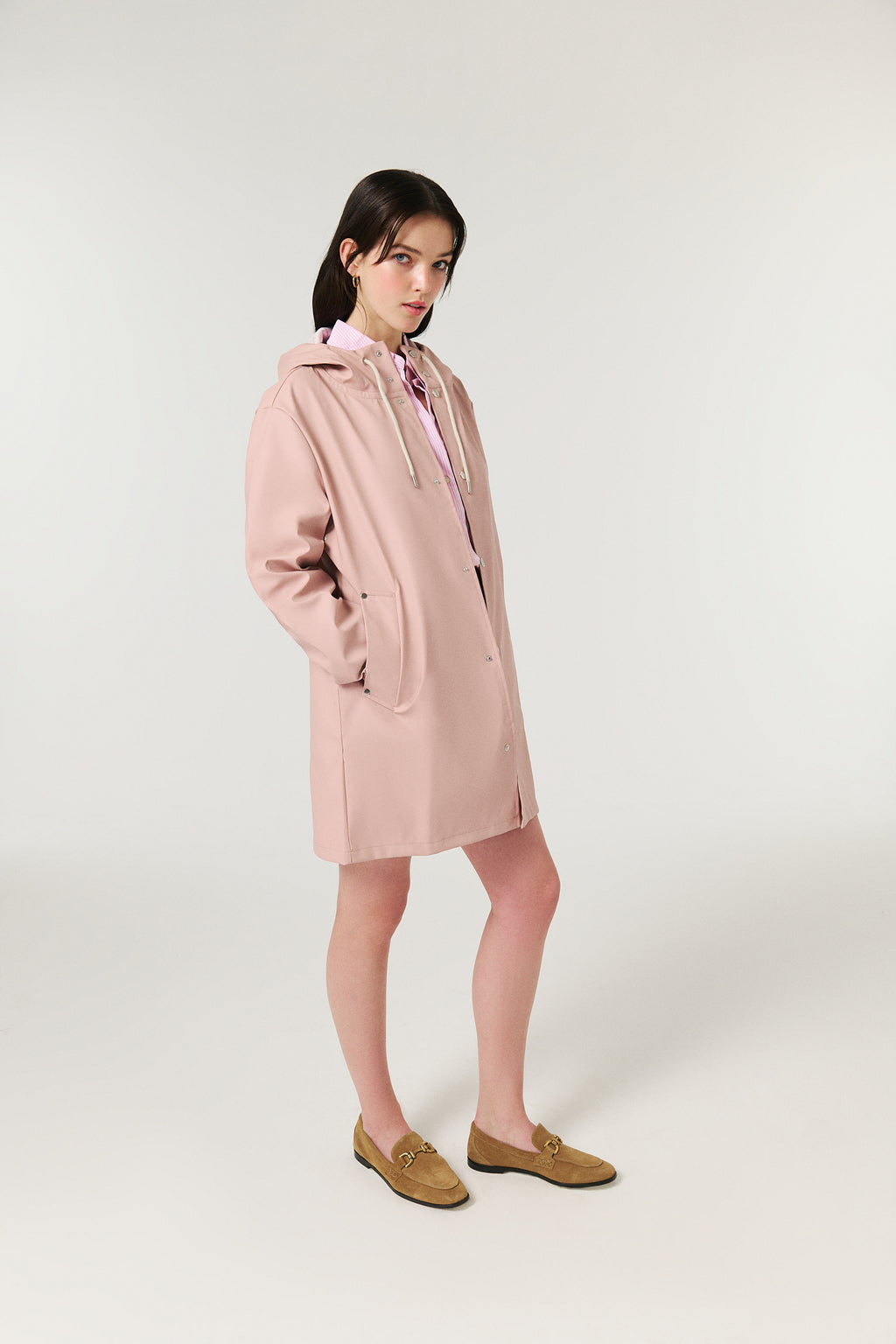 Bruno Signature Unisex Yağmurluk - Blush Pink
